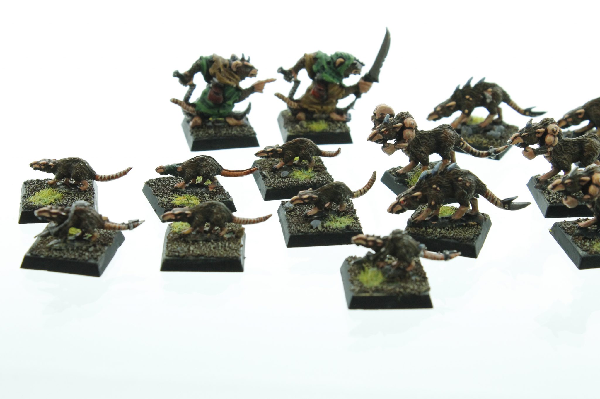 Warhammer Fantasy Skaven Clan Moulder Rats With Packmasters WHTREASURY