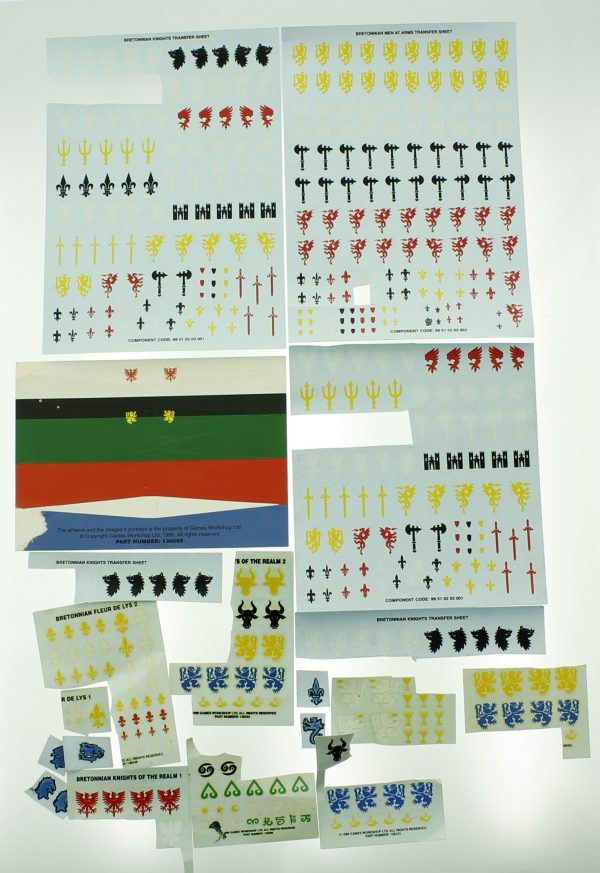 Warhammer Bretonnia Transfer Sheets & Decals