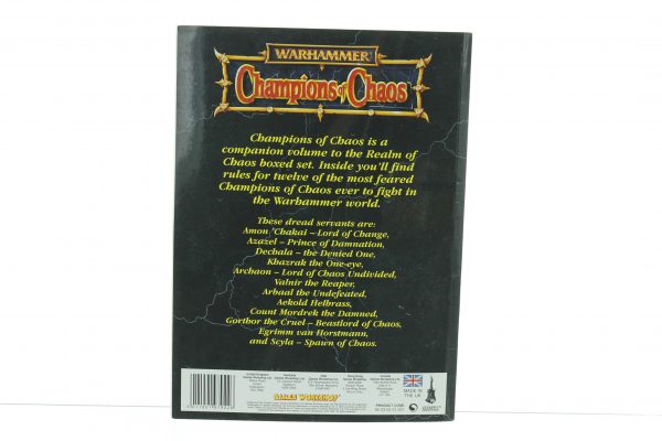 Warhammer Fantasy Champions of Chaos Book