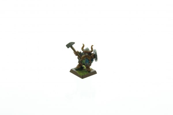 Dwarf Captain with Orc Head Trophy