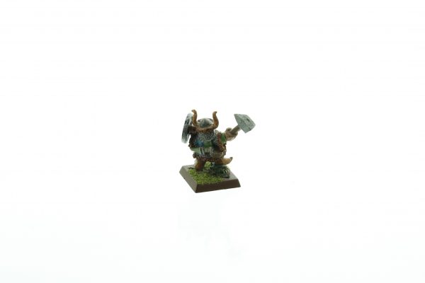 Dwarf Captain with Orc Head Trophy