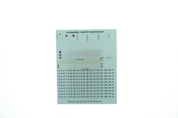 Ultramarines Infantry Transfer Sheet