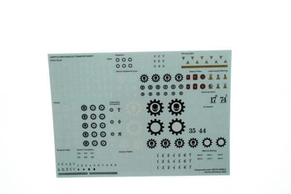 Adeptus Mechanicus Transfer Sheet