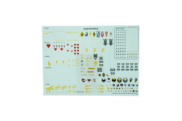 Aeldari Craftworlds Transfer Sheet